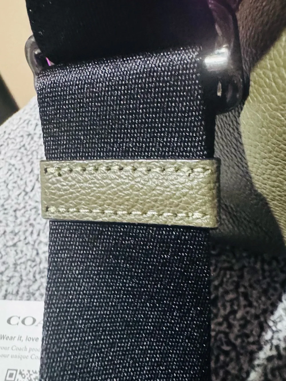 Coach Men’s Messenger Bag in Olive Green Leather